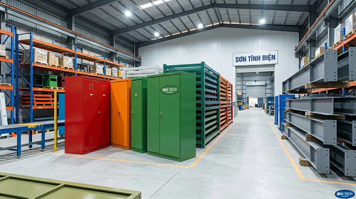 Ứng dụng sơn tĩnh điện Quảng Ninh trong khu công nghiệp Ứng dụng sơn tĩnh điện Quảng Ninh trong nhà xưởng khu công nghiệp và kho bãi