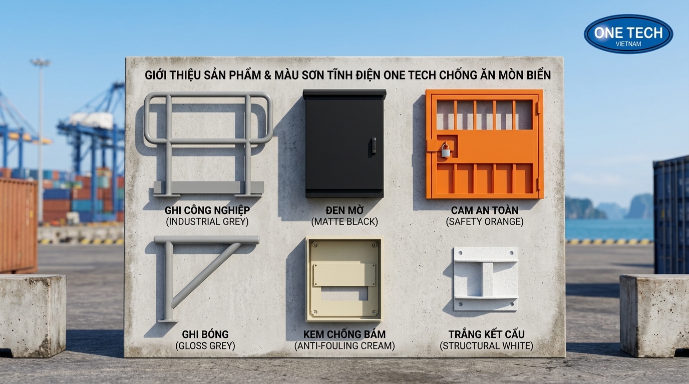 Màu sắc sơn tĩnh điện Quảng Ninh cho môi trường ven biển Màu sắc sơn tĩnh điện Quảng Ninh phù hợp môi trường ven biển