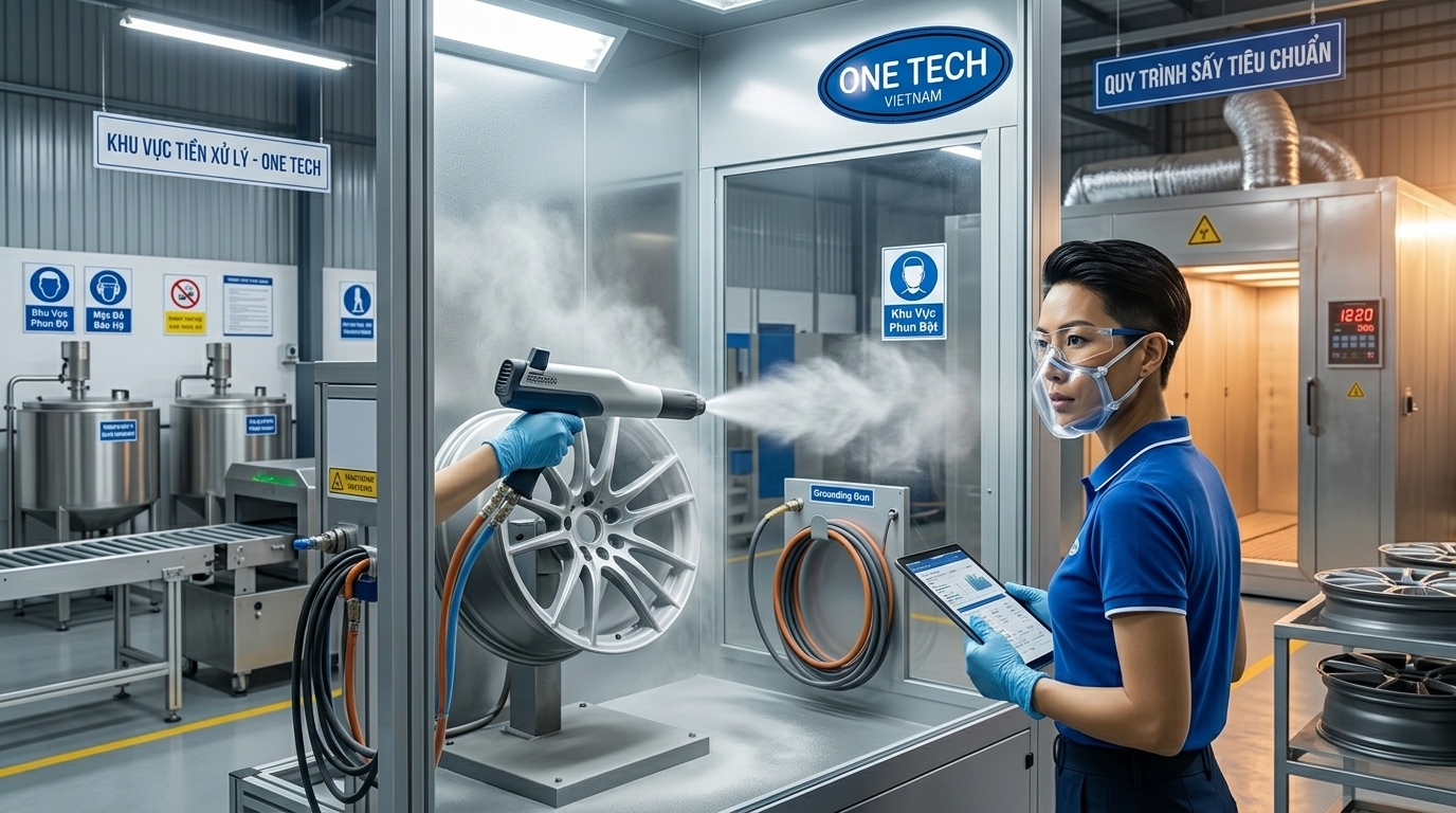 Quy trình sơn tĩnh điện hạn chế bong tróc Quy trình sơn tĩnh điện chuẩn giúp hạn chế bong tróc lớp phủ
