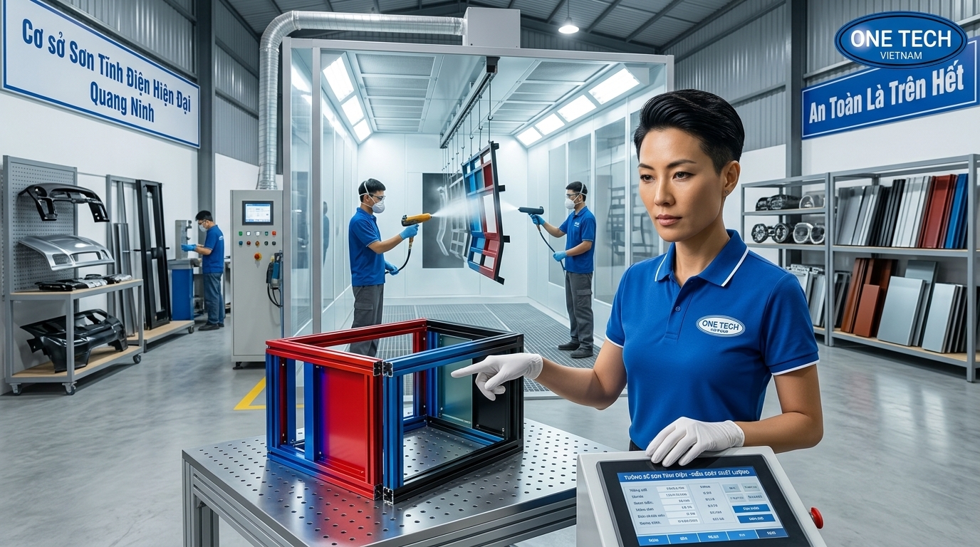 Quy trình sơn tĩnh điện chuẩn kiểm soát màu sắc Quy trình sơn tĩnh điện chuẩn tại Quảng Ninh
