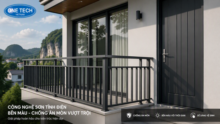 Lợi ích của sơn tĩnh điện nhôm ngoài trời Quảng Ninh cho cửa lan can và mặt dựng