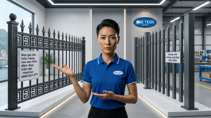 OneTech Quảng Ninh tư vấn sơn tĩnh điện hàng rào Sơn tĩnh điện OneTech Quảng Ninh cho hàng rào công nghiệp và dân dụng